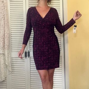 Chaps Faux Wrap Business Casual or Cocktail Dress Size MP